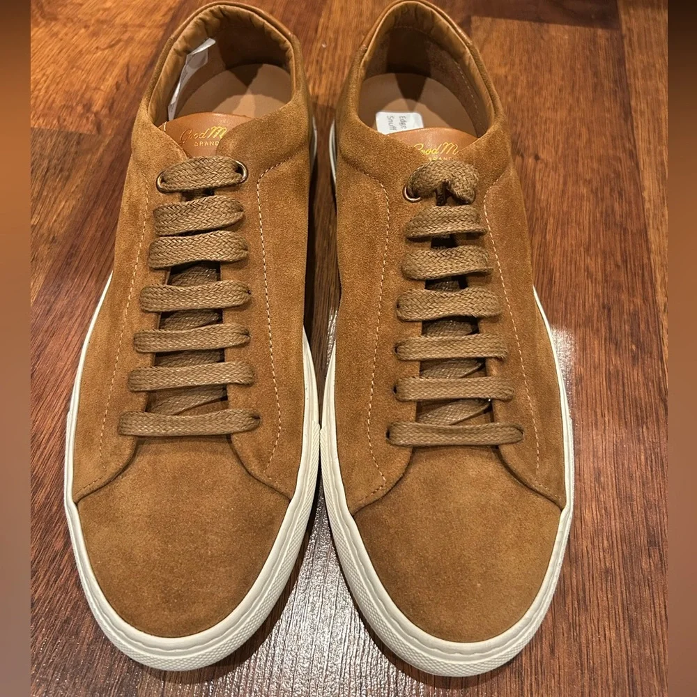 The Good Man Brand Edge Low Top In Suede Size 9 Brand New Brown Snuff Men’s - Picture 3 of 7